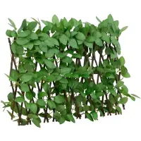 DKD Home Decor Treillis avec lierre artificiel extensible vert 180x30 cm
