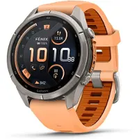 Garmin Montre multisports GPS Fenix 9 Pro, inReach, 43 mm, rose coquillage/orange d'automne (43 mm, 4G)
