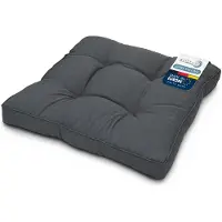 Beautissu Coussin de sol XLuna de , 60x60x10 cm, anthracite, pour l'extérieur, idéal pour les meubles de jardin