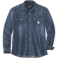 Carhartt Montana Relaxed Fit Denim Long-Sleeve Snap Front Chemise