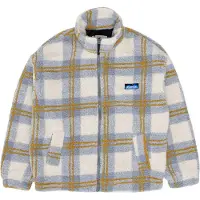KAVU - Polaire zippée épaisse - Loven Sherpa Fleece Jacket W Horizon Plaid pour Femme - Taille S - Bleu