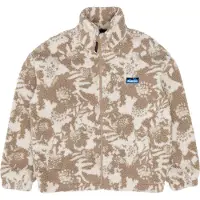 KAVU - Polaire zippée épaisse - Loven Sherpa Fleece Jacket W Blown Out Bloom pour Femme - Taille S - Beige