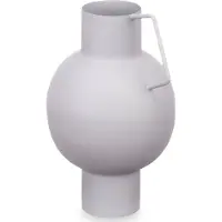 Giftdeco vase en acier convexe gris pastel
