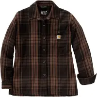 Carhartt Femmes, Chemise, Chemise en Tweed Large en Tencel pour Femme, Noir, (L)