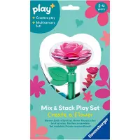 Sonstige Verlage Play+ Kit de composition florale et de jeu : Petite magie florale rouge - à partir de 2 ans