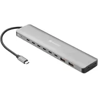 Sandberg 136-80, avec câble, USB 3.2 Gen 2 (3.1 Gen 2) Type-C, 100 W, gris, 10 Gbit/s, 4K Ultra HD