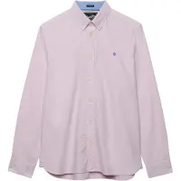 Superdry Homme Chemise Oxford Preppy Manches Longues Coupe Décontractée Pink Taille: Xxl