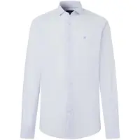 Hackett London pour homme. HM3010878 chemise à rayures fines city fit classique bleu (XXL), Casuel, Coton, Manche longue