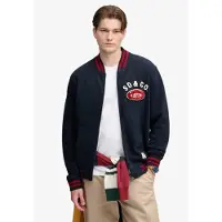 Superdry pour homme. M2014586A Blouson bomber Vintage Athletic bleu marine (S), Casuel, Coton