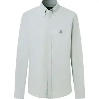 Hackett London pour homme. HM3010910 chemise oxford unie coupe classique verte (XXL), Casuel, Coton, Manche longue