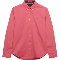 Superdry Garment Dyed Long Sleeve Shirt Rose 2XL Homme