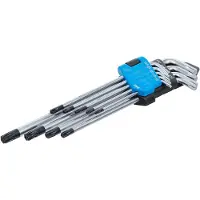 Bgs Jeu de clés mâles coudées extra-longues profil T (pour Torx) avec alésage T10 - T50 9pcs - 794