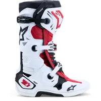 Alpinestars Bottes Tech 10 White Black Bright Red