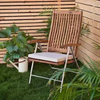 Unyqoos Coussin de siège Ibenzoa 44x50x5 cm – résistant à l'eau, pour intérieur et extérieur, revêtement en polyester, surface antidérapante avec attaches, confort d'assise élevé et soutien optimal
