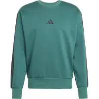 Adidas Essentials 3 Stripes Fleece Sweatshirt Vert S Homme