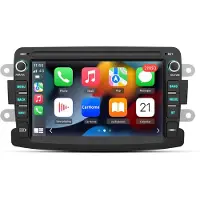 AWESAFE Autoradio compatible CarPlay et Android Auto pour Renault Dacia Duster, Logan, Dokker, Lodgy. GPS intégré, Wi-Fi, Bluetooth, DAB+RDS, commandes au volant (SWC), 32 Go de stockage, écran de 7 pouces