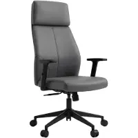 Frankystar Sylicon - Fauteuil de bureau ergonomique 50 x 130 x 70 cm, confortable et pivotant, en similicuir gris.