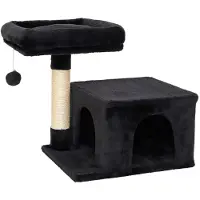 Merkloos Arbre à chat avec cachette et jouet - Hauteur : 50 cm