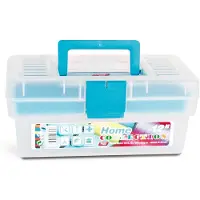 Tayg 110597 Collection – Boîte à outils "Home" 12 pouces / 290 x 170 x 127 mm / bleu transparent, rose