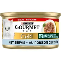 Gourmet Gold Les Effilochés en sauce au poisson de l'océan pâtée pour chat (85 g)