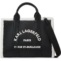 Karl Lagerfeld pour femme. B4W30087 Sac tote moyen Rue St-Guillaume noir (OSFA), Casuel, Polyuréthane