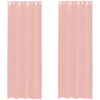 vidaXL Voile Rideaux avec oeillets 2 pcs. Rose 140x260 cm