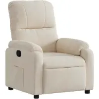 vidaXL Fauteuil relax Beige Tissu microfibre
