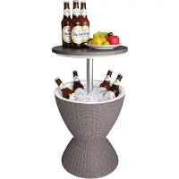 Bauhaus Table d'appoint 10053467_127, avec fonction de refroidissement, 30 litres, 82 x 48,5 x 48,5 cm, beige