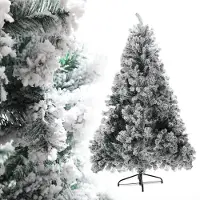 Peviasot Arbre de Noël artificiel , 180 cm, vert, avec effet neige, 860 branches, en PVC et métal, avec branches qui s'ouvrent automatiquement