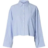 Selected Chemisier 'SLWDANNIE' bleu / bleu clair / blanc