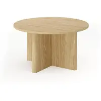 Furnlux Classic FURNLUX Table basse Nabu, couleur beige, 90 cm / Couleur principale : beige / Dimensions : 90 x 50 x 90 cm