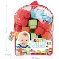 AHG W&K mbH Klocki miękkie w plecaku 33szt