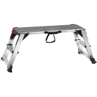 Markenlos - Établi en aluminium, pliable, 100x30x48 cm, capacité de 200 kg, couleur argent