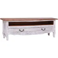 vidaXL Armoire TV 120x30x40 cm Blanc Vieux bois massif