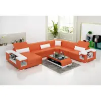 AEA Ecksofa Wohnlandschaft Eckcouch Eckgarnitur Polster Sofa U-Form Ledersofa Couch