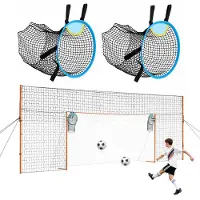 Vevor But de Football 4,84x2,12 m Cage de Foot en Fer avec Filet en PE