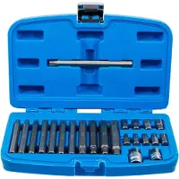 Bgs Jeu d'embouts de vissage hexagonal 10 mm (3/8") profil cannelé (pour Ribe) 22 pces - 5013