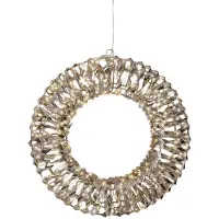 Kaemingk Couronne Lumineo LED 38 x 8 cm, dorée/blanche (3x)