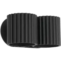Sollux Applique AURA 2 noire, culot G9, 2xG9, 8W, aluminium, dimensions 10x12x21cm, marque