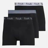 French Connection Lot de trois boxers FCUK hommes - FCUK 63 Noir/Noir/Noir