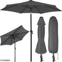 Kingsleeve Parasol inclinable anthracite Ø200cm avec manivelle
