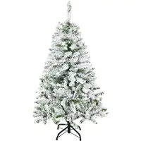 BellaFurn Arbre de Noël artificiel avec effet neige - Vert et blanc | Couleur : Vert et blanc | Dimensions : 70 x 70 x 120 cm