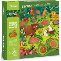 Mideer Puzzle Détective Forêt - - Animaux - 35 pièces - Lunettes