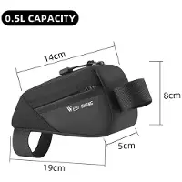 StarTech.com Sacoche de cadre pour vélo - Sacoche de porte-bidon (tubes supérieurs) de 0,5 litre - Mini sacoche légère - Forme 3D aérodynamique - Pour cadre avant / tube supérieur - Polyester