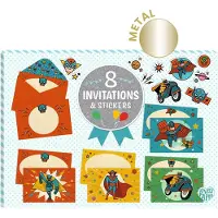Djeco Lot d'invitations « Super-héros »,