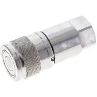Tameson Manchon hydraulique DN 10 à face plate en acier inoxydable G 1/2 pouce filetage femelle ISO 16028 D 19.7mm