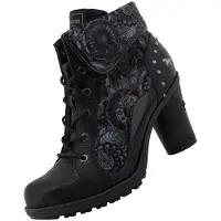 Mustang Bottines noires à lacets pour femmes, marque , style décontracté