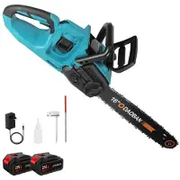 OEM Scie à chaîne électrique, lame de 40 cm, moteur sans balais, batterie EU-2, prise secteur, 40 cm (16 pouces)