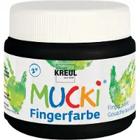 Creativ Company Peinture Gouache - - Mucki - Noir - 150 ml - Facile à Appliquer