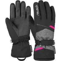 Reusch Gants de sport 'Hannah' rose / noir / noir chiné